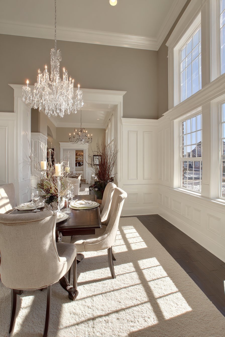 Classic Wainscoting with Two-Tone Paint