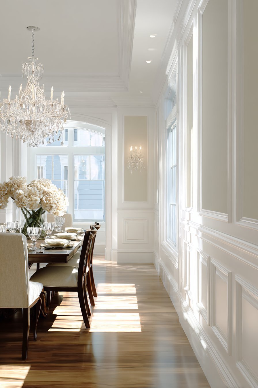 Classic Wainscoting with Two-Tone Paint