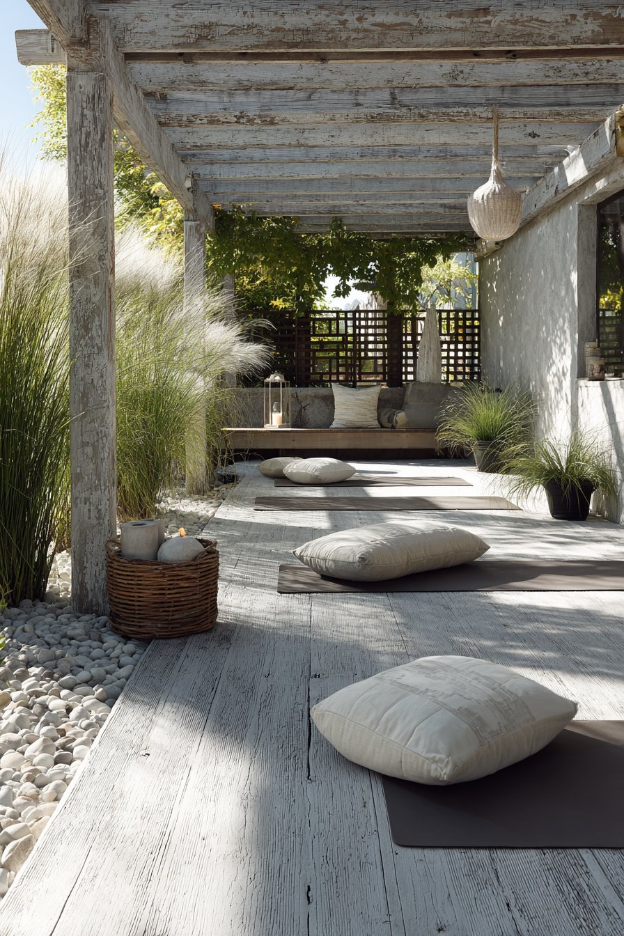 Yoga Platform with Silver-Gray Decking