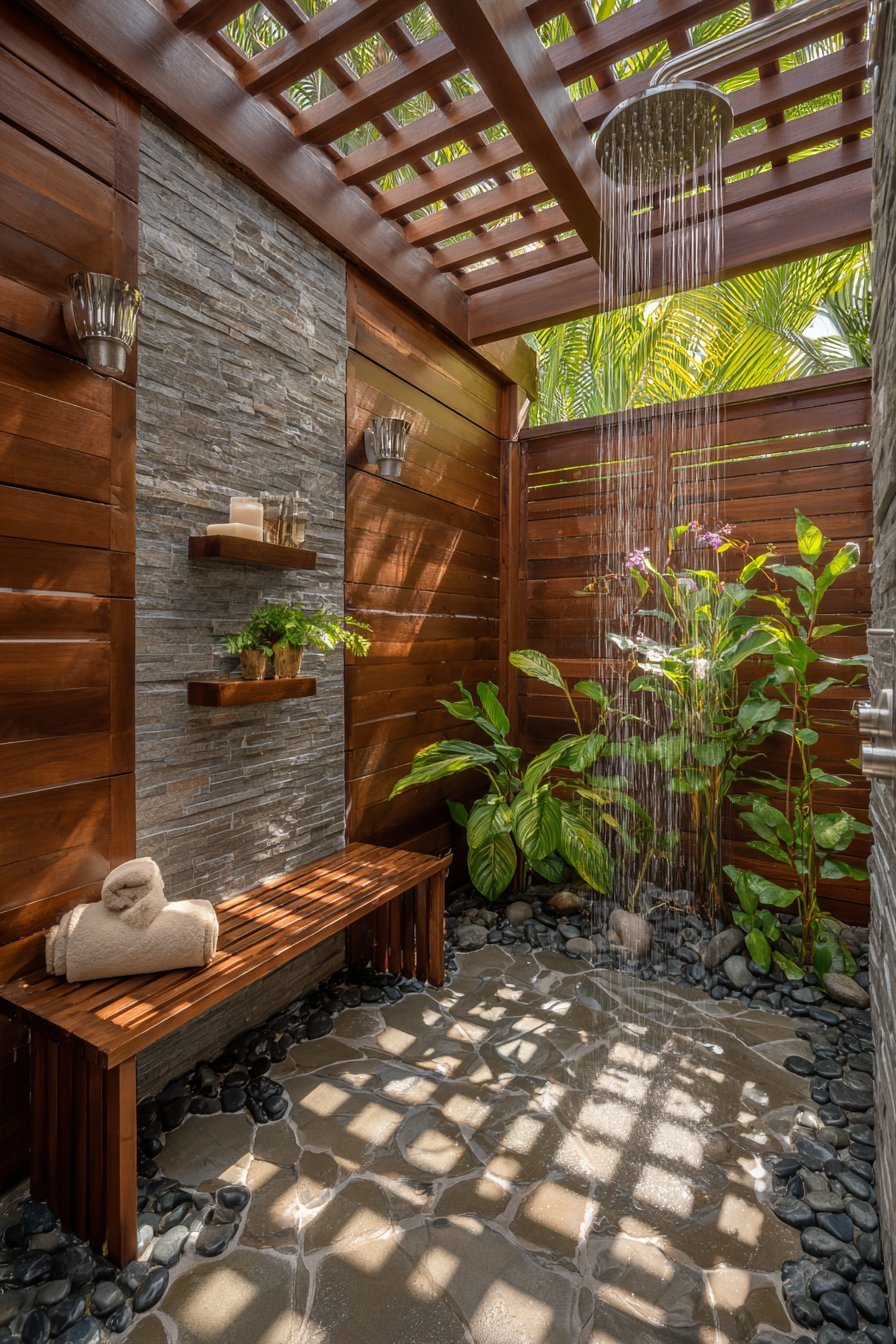 Private Outdoor Shower Oasis