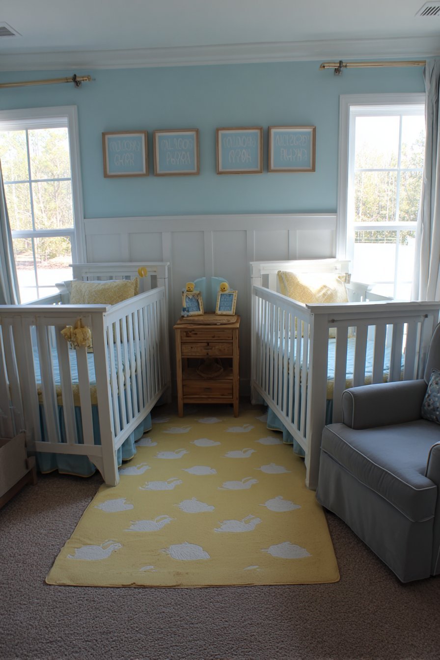 Twin Nursery Layout