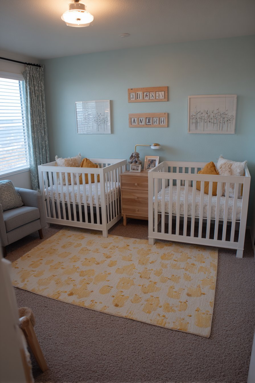Twin Nursery Layout