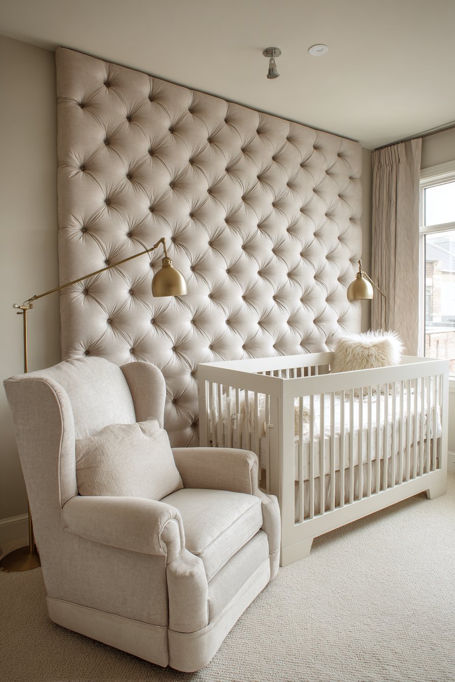 Quilted Linen Headboard Wall