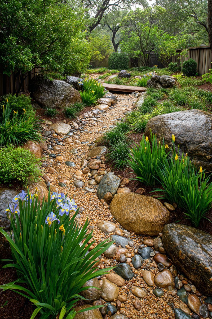 Naturalistic Dry Stream Bed
