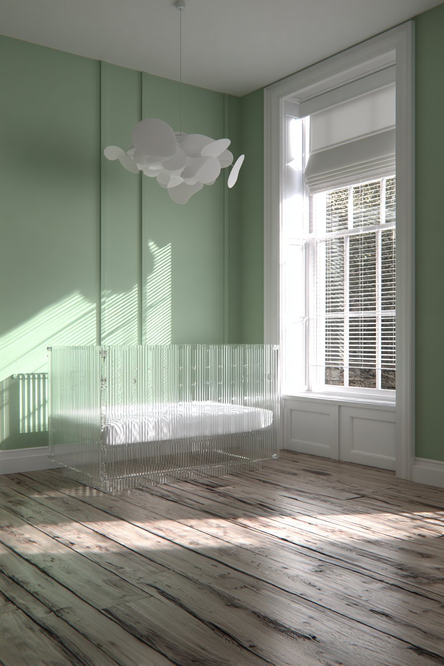 Modern Acrylic Panel Crib