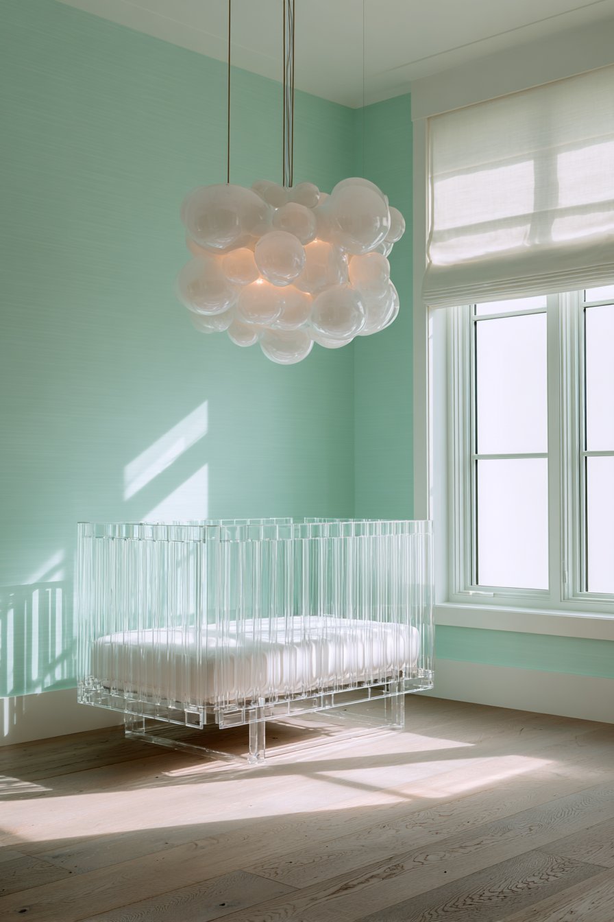 Modern Acrylic Panel Crib