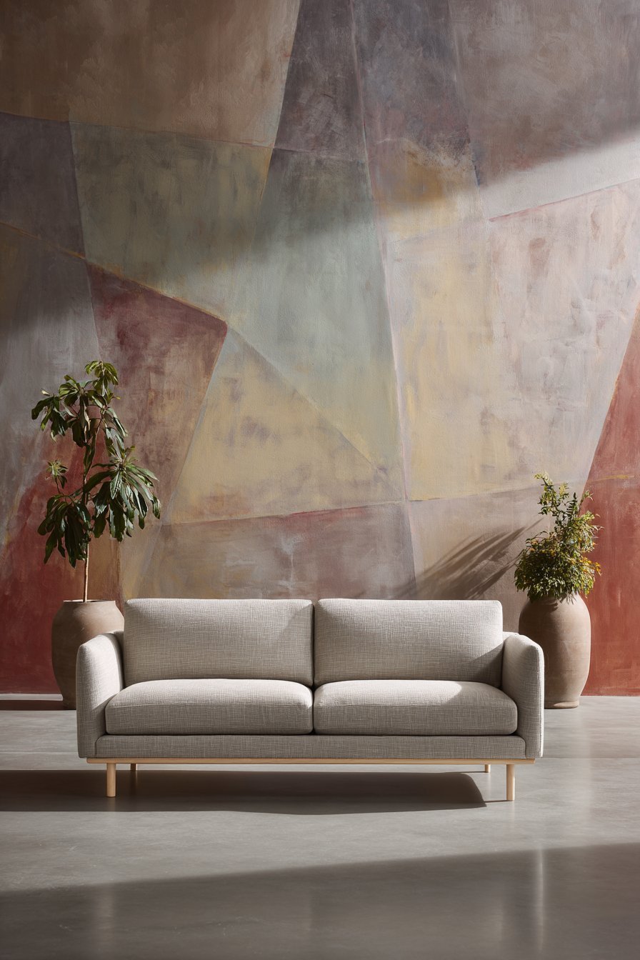 Custom Geometric Painted Mural