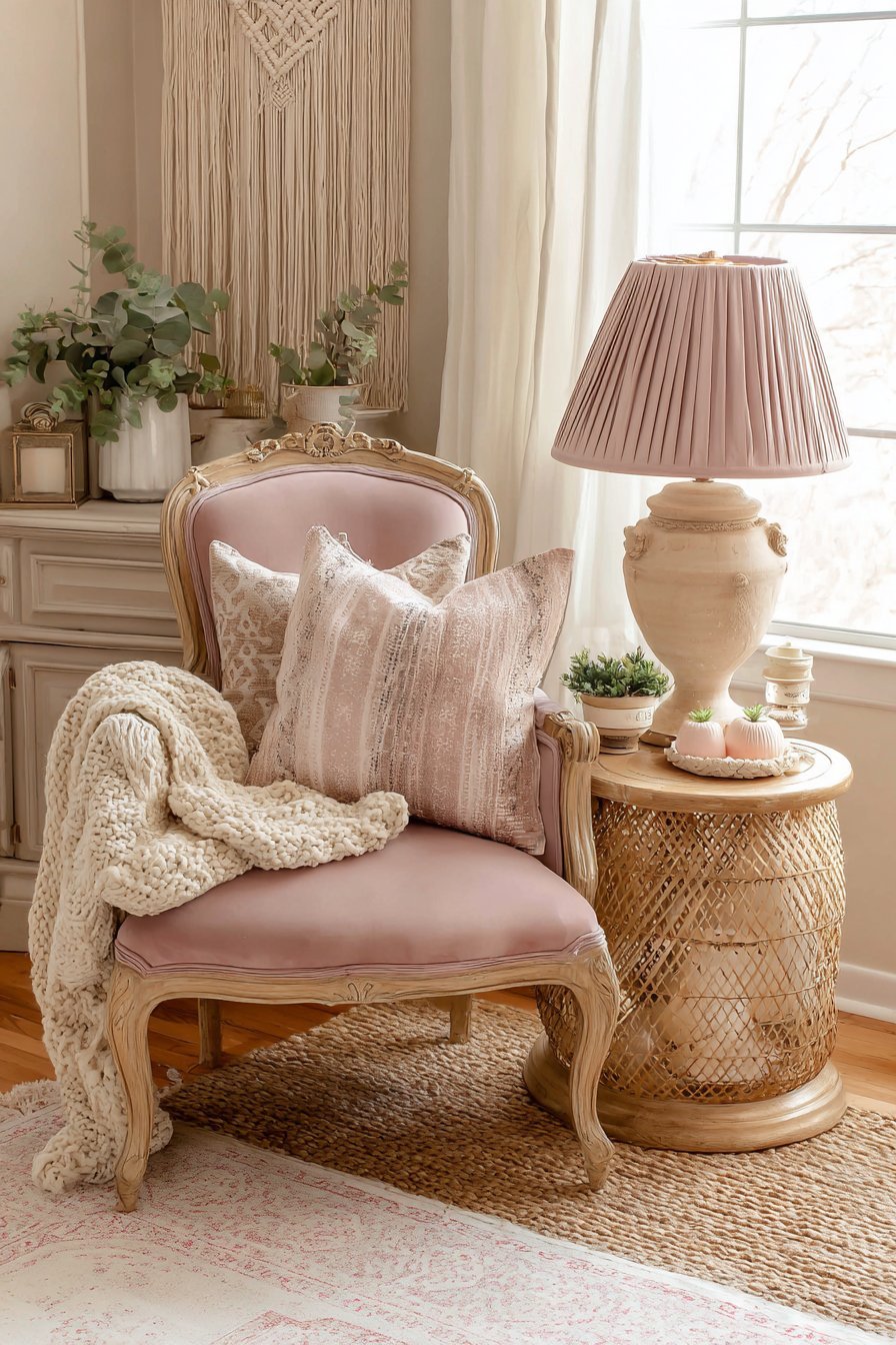 Velvet Glider with Layered Textiles