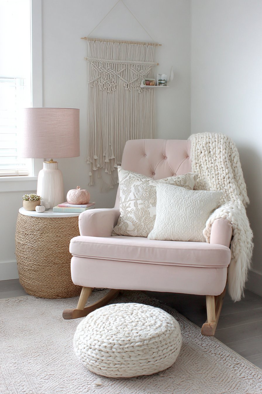 Velvet Glider with Layered Textiles