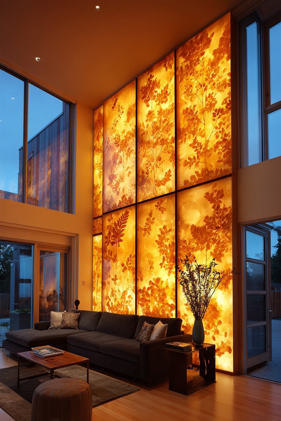 Backlit Translucent Resin Nature Panels