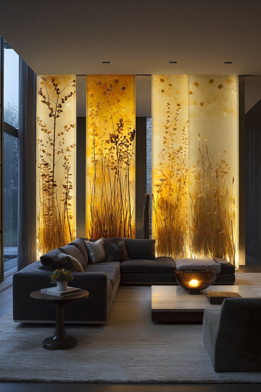 Backlit Translucent Resin Nature Panels