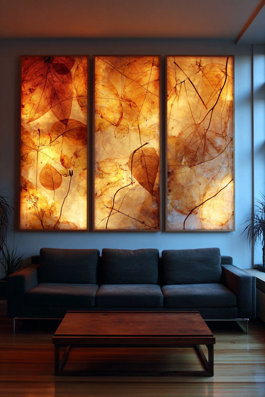 Backlit Translucent Resin Nature Panels
