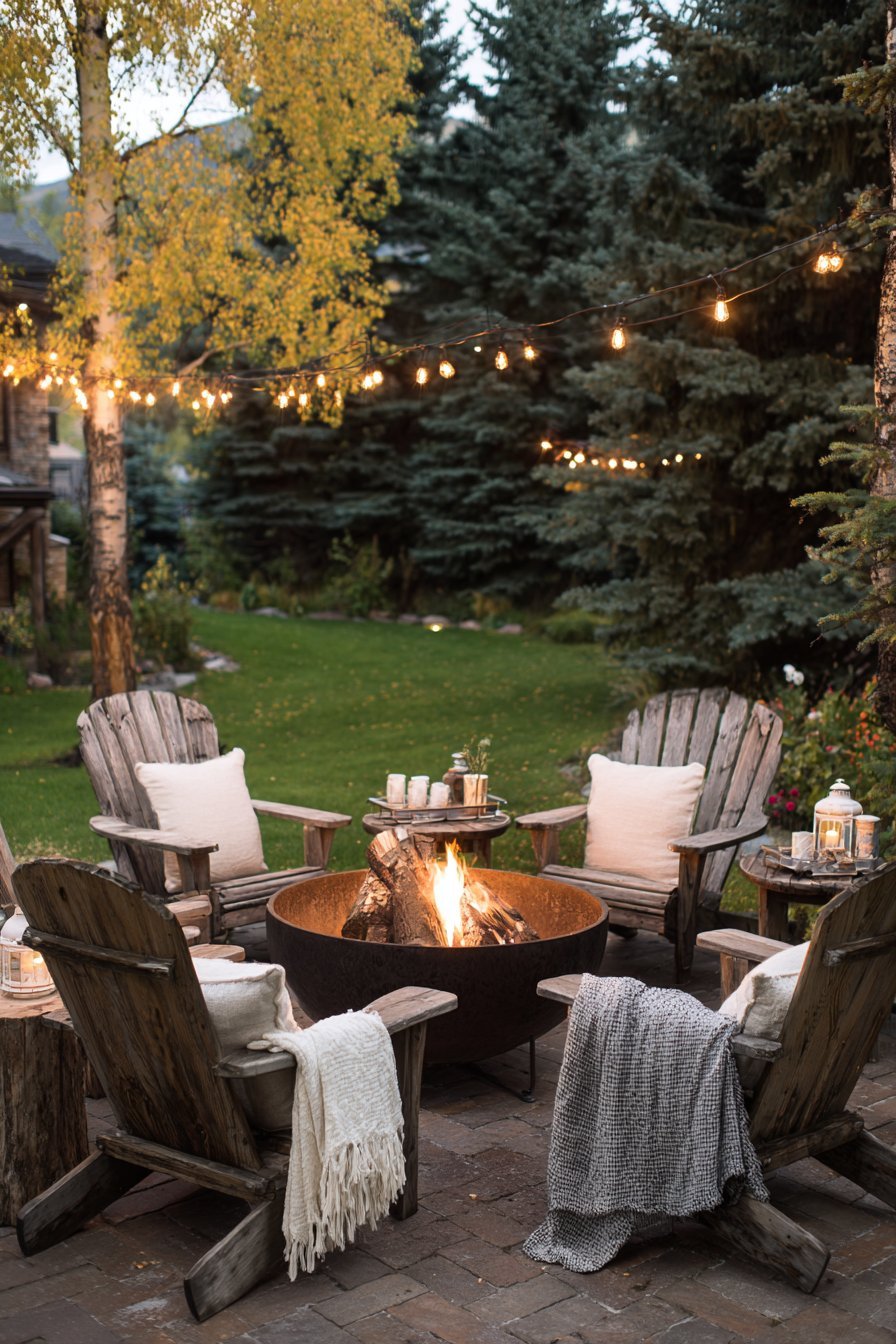 Inviting Fire Pit Gathering