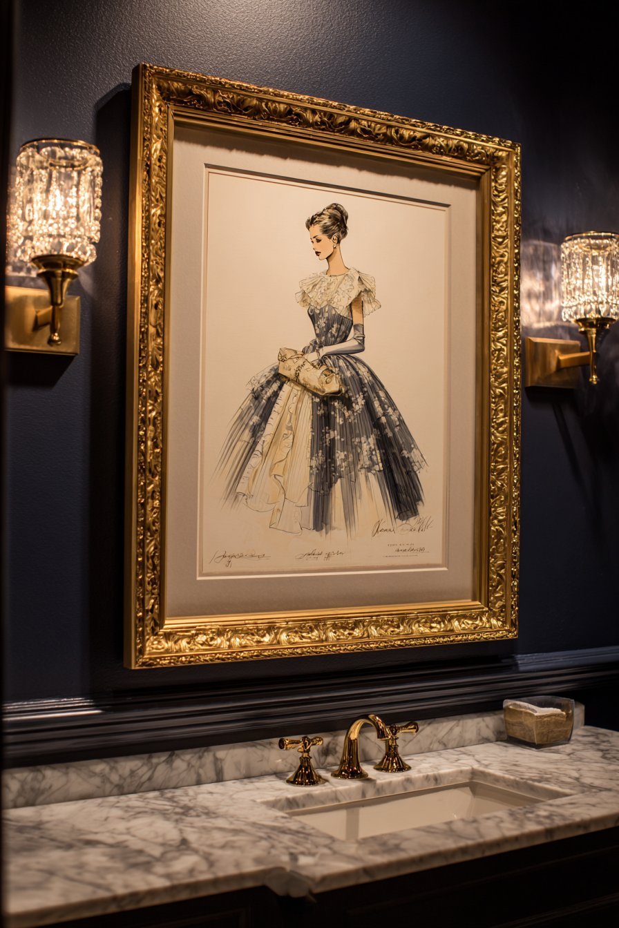 Glamorous Vintage Fashion Illustration