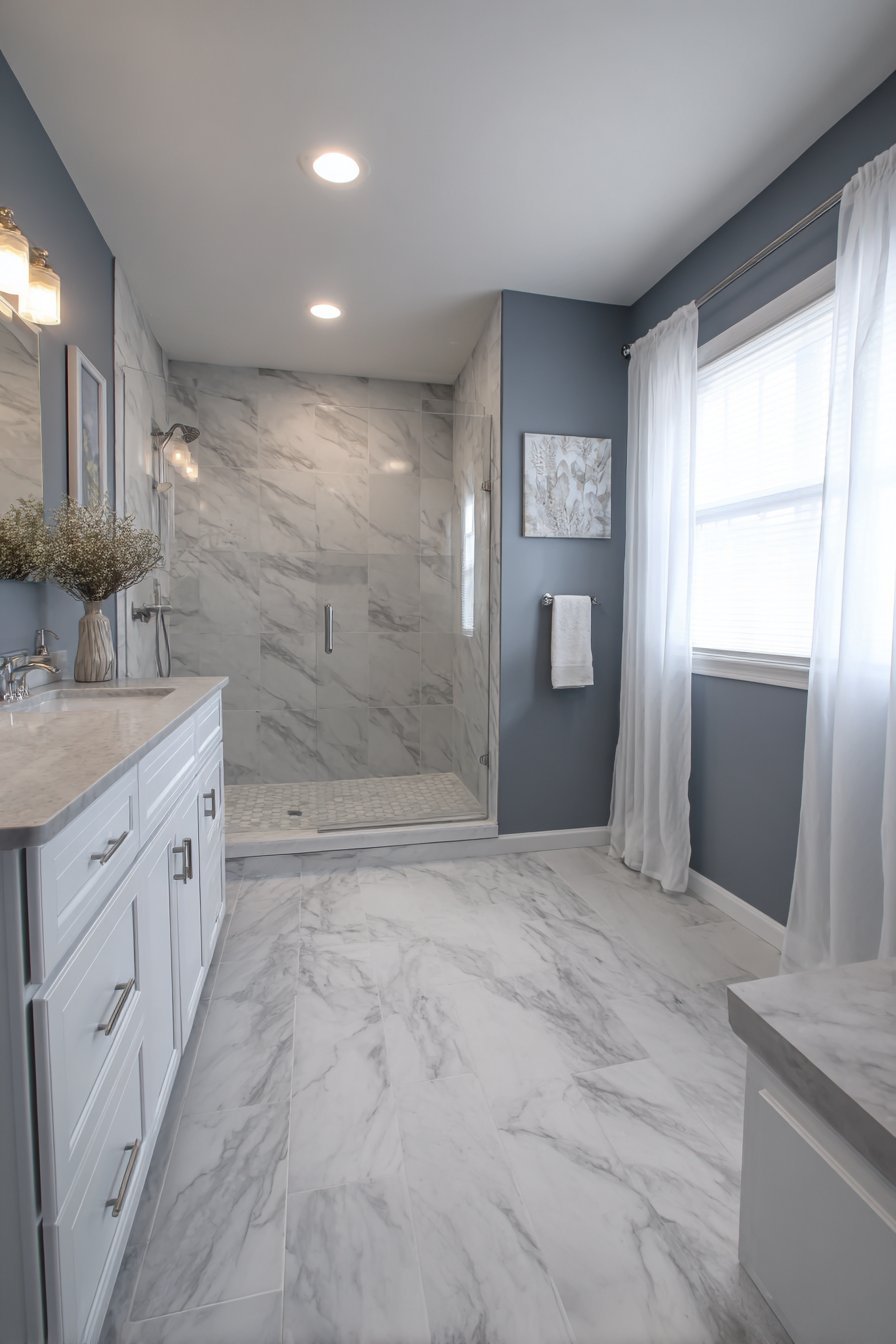 Coastal Contemporary Gray-Blue Mist