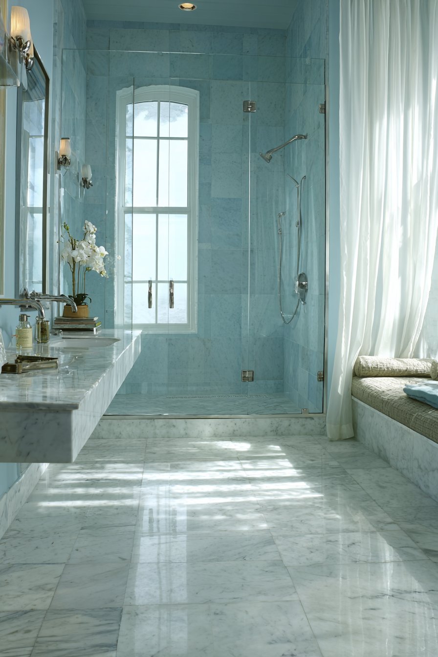 Coastal Contemporary Gray-Blue Mist