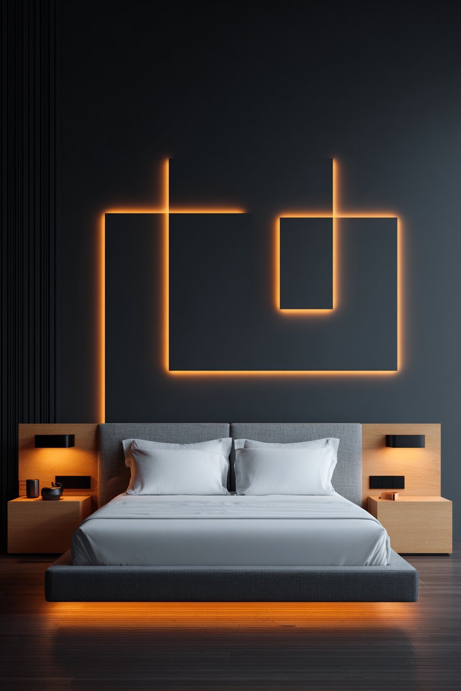 Modern LED Light Panel Installation