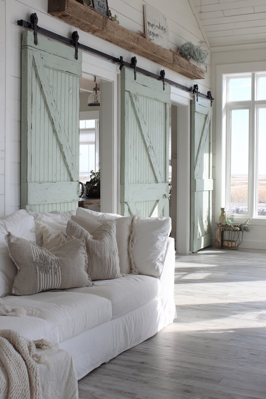 Modern Farmhouse Sliding Barn Door Wall Art