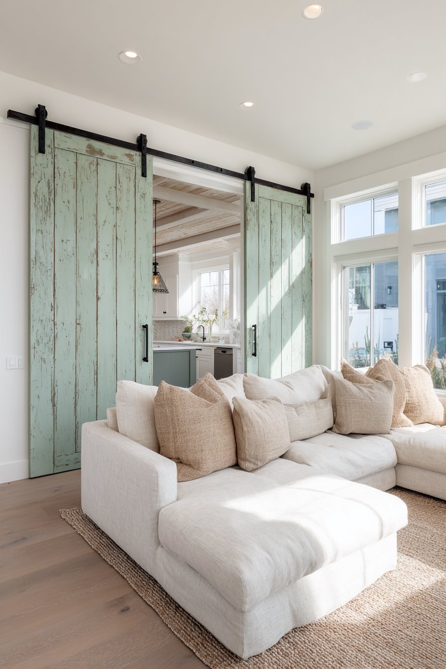 Modern Farmhouse Sliding Barn Door Wall Art