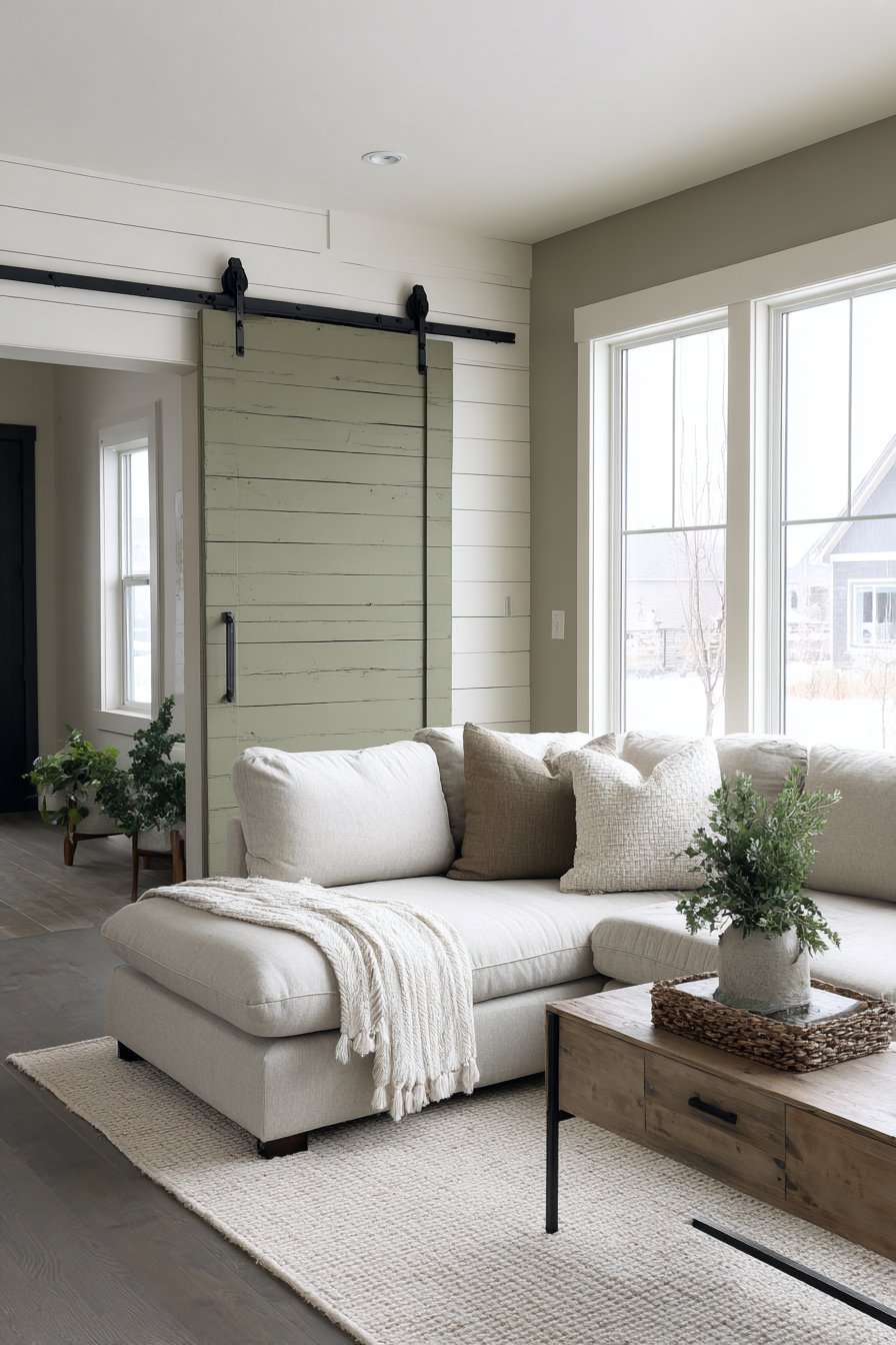 Modern Farmhouse Sliding Barn Door Wall Art