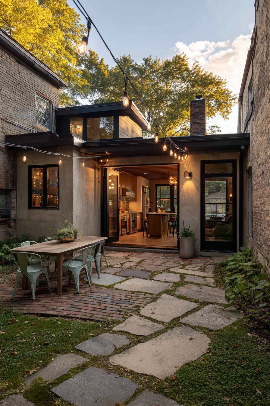 Relaxed Patio with Chippy Metal Chairs