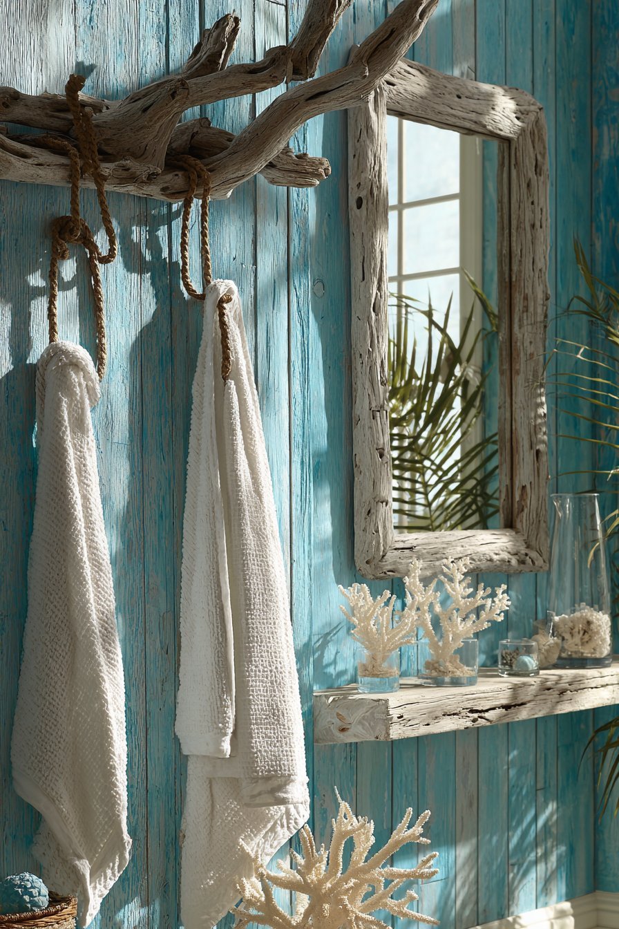 Coastal Driftwood Mirror Frame