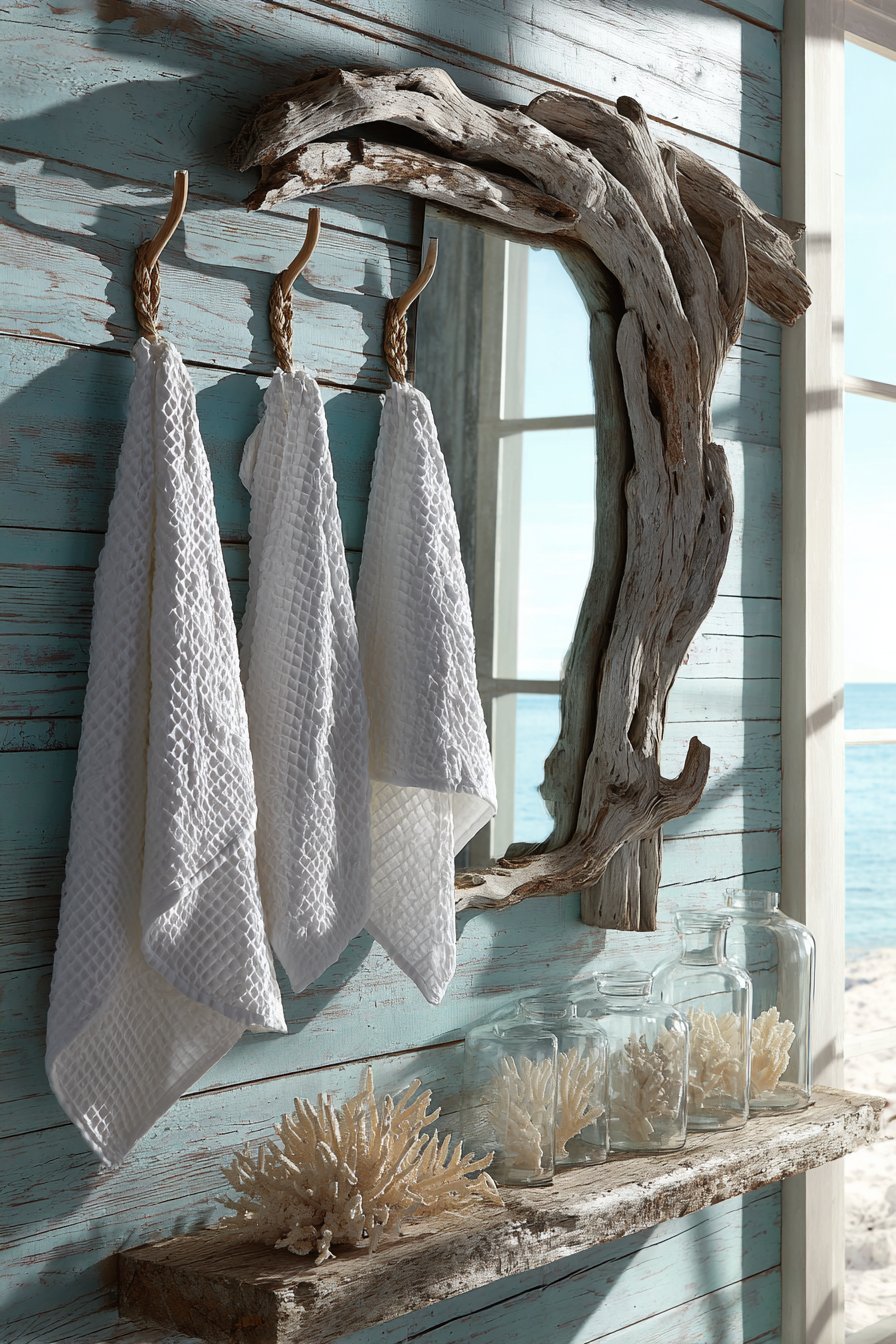 Coastal Driftwood Mirror Frame