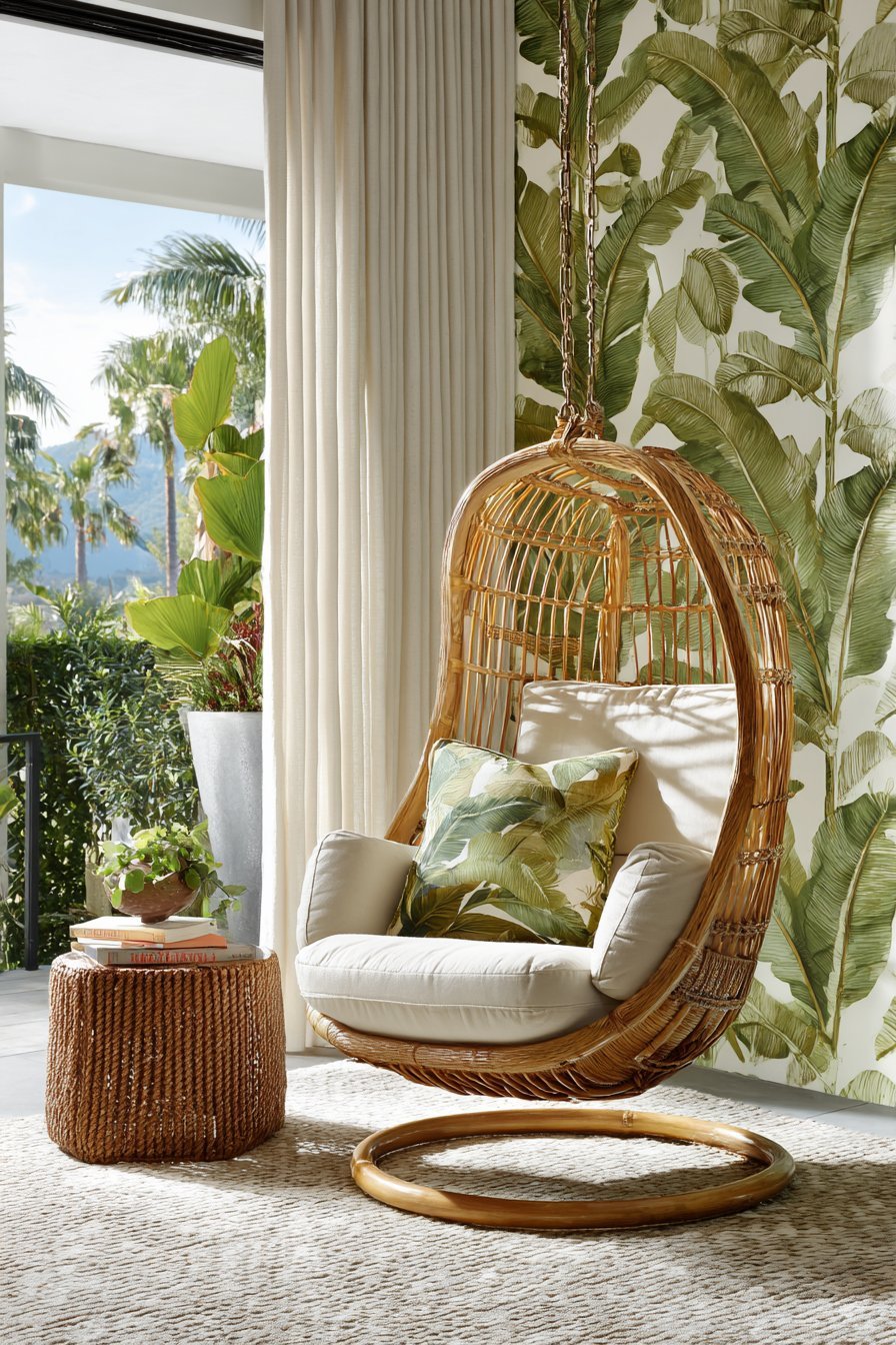 Maximalist Tropical Wallpaper Feature Wall