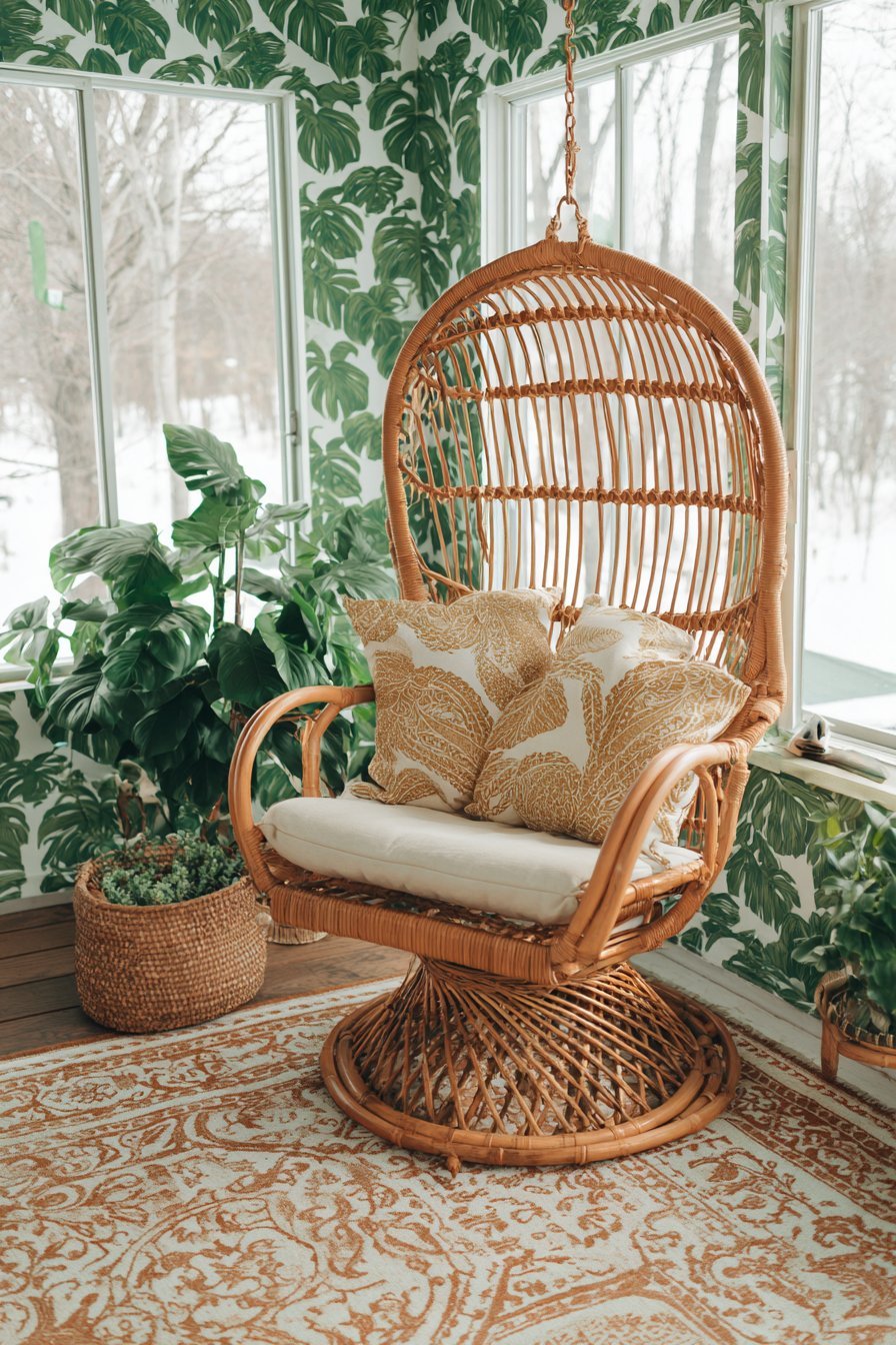 Maximalist Tropical Wallpaper Feature Wall