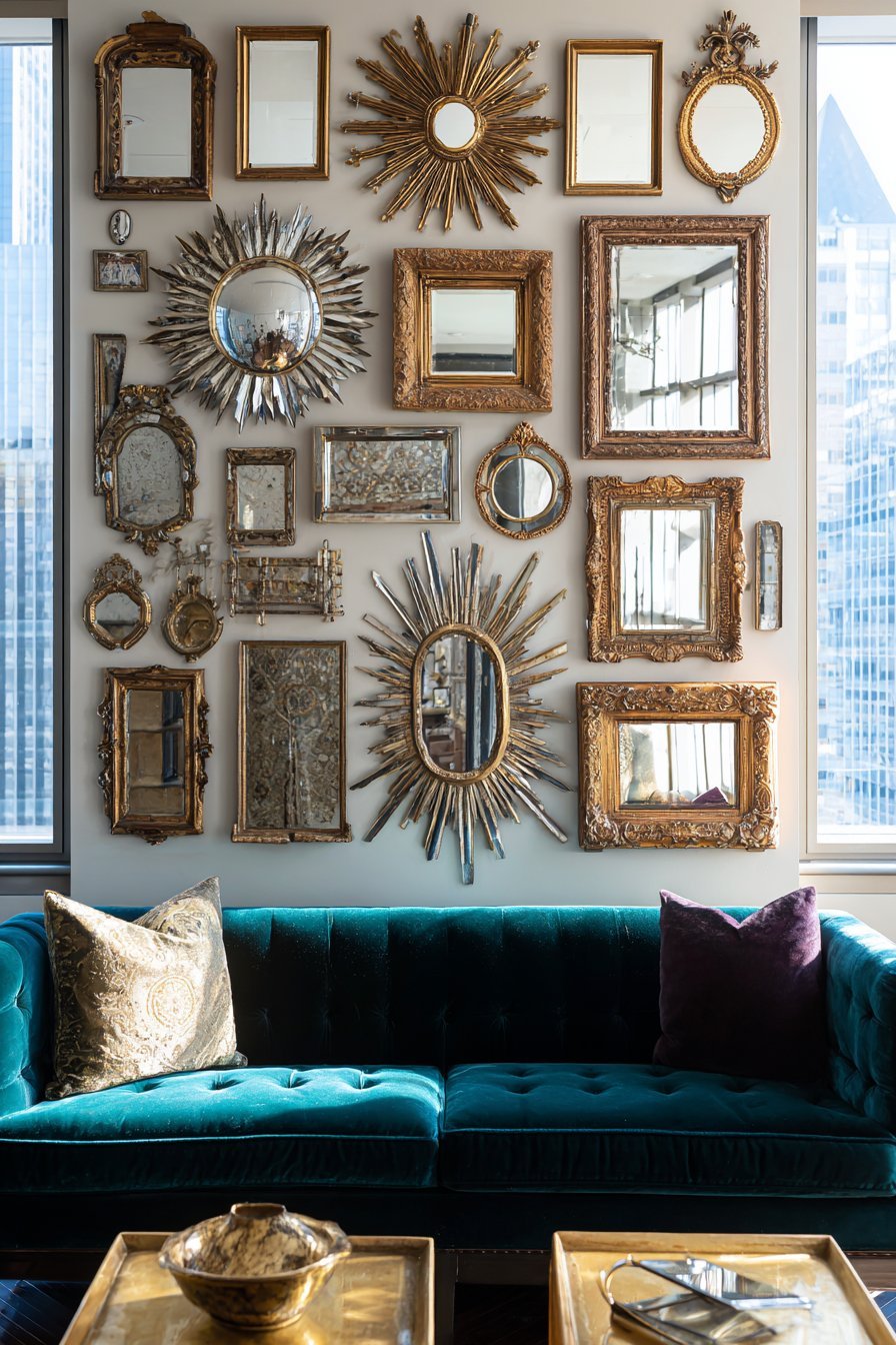 Vintage Mirror Collection Gallery Wall