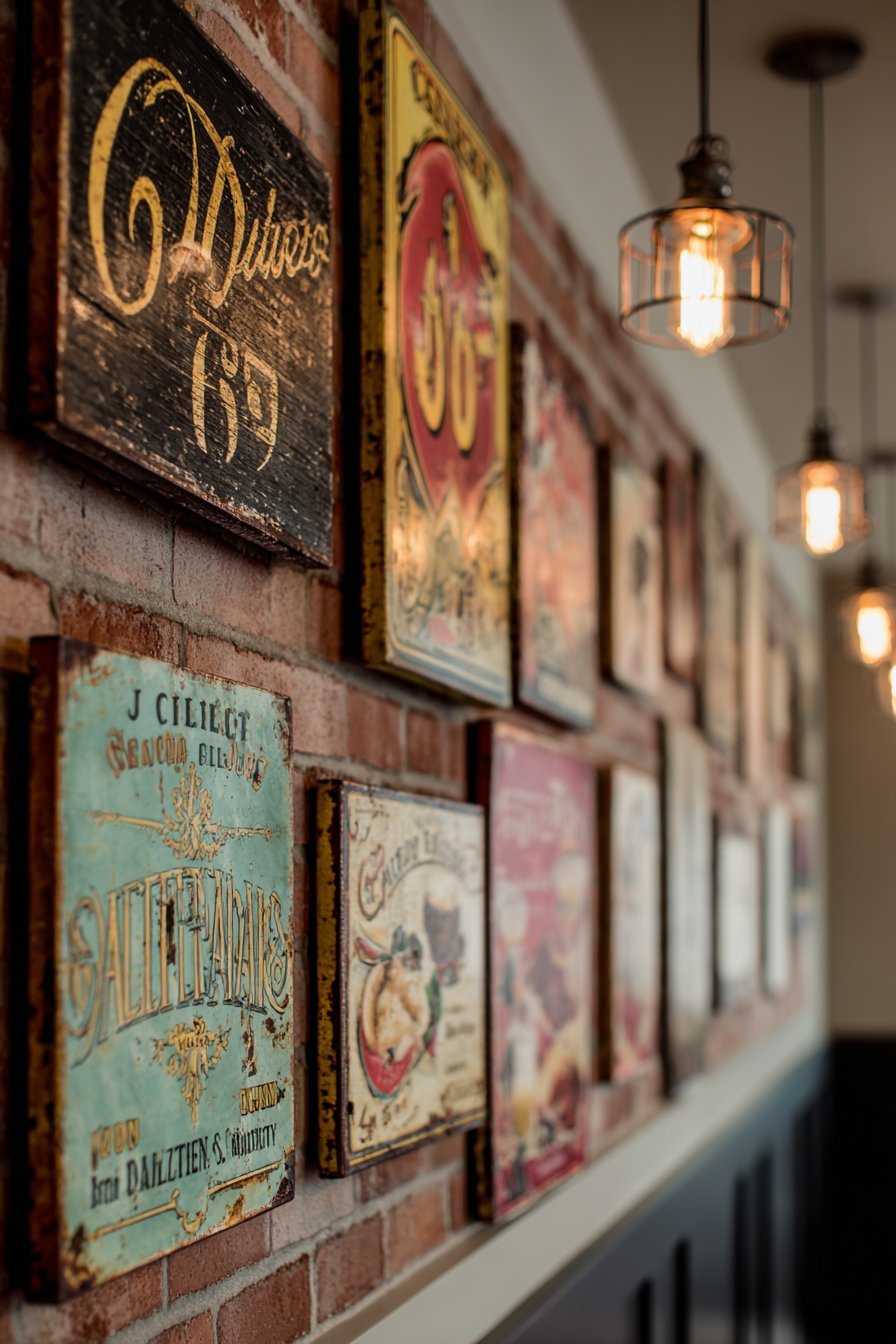 Eclectic Vintage Advertising Sign Collection