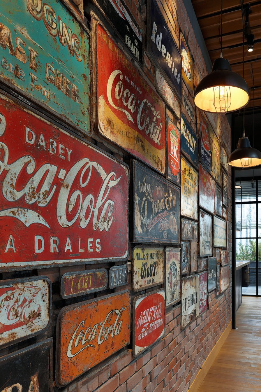 Eclectic Vintage Advertising Sign Collection