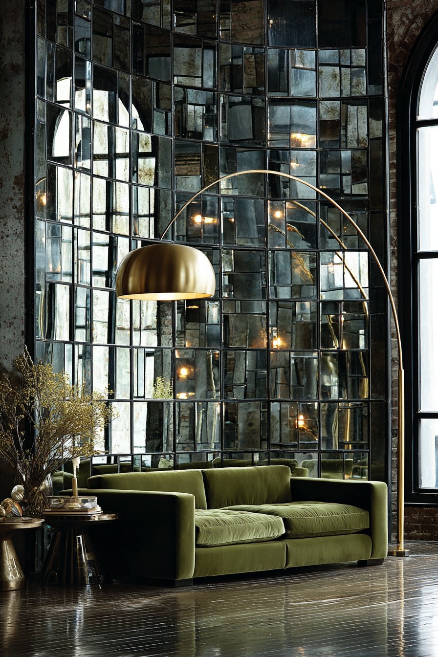 Floor-to-Ceiling Mirror Grid