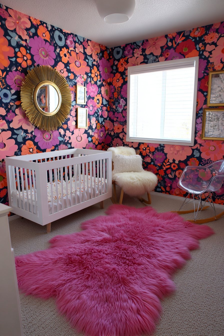 Dramatic Dark Floral Wallpaper Statement