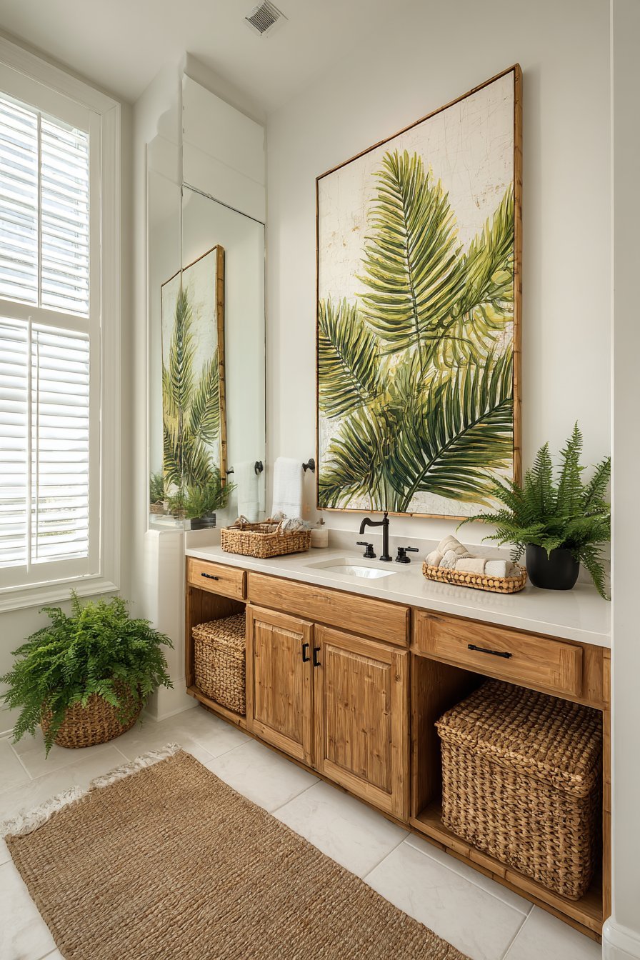 Tropical Palm Frond Botanical Canvas