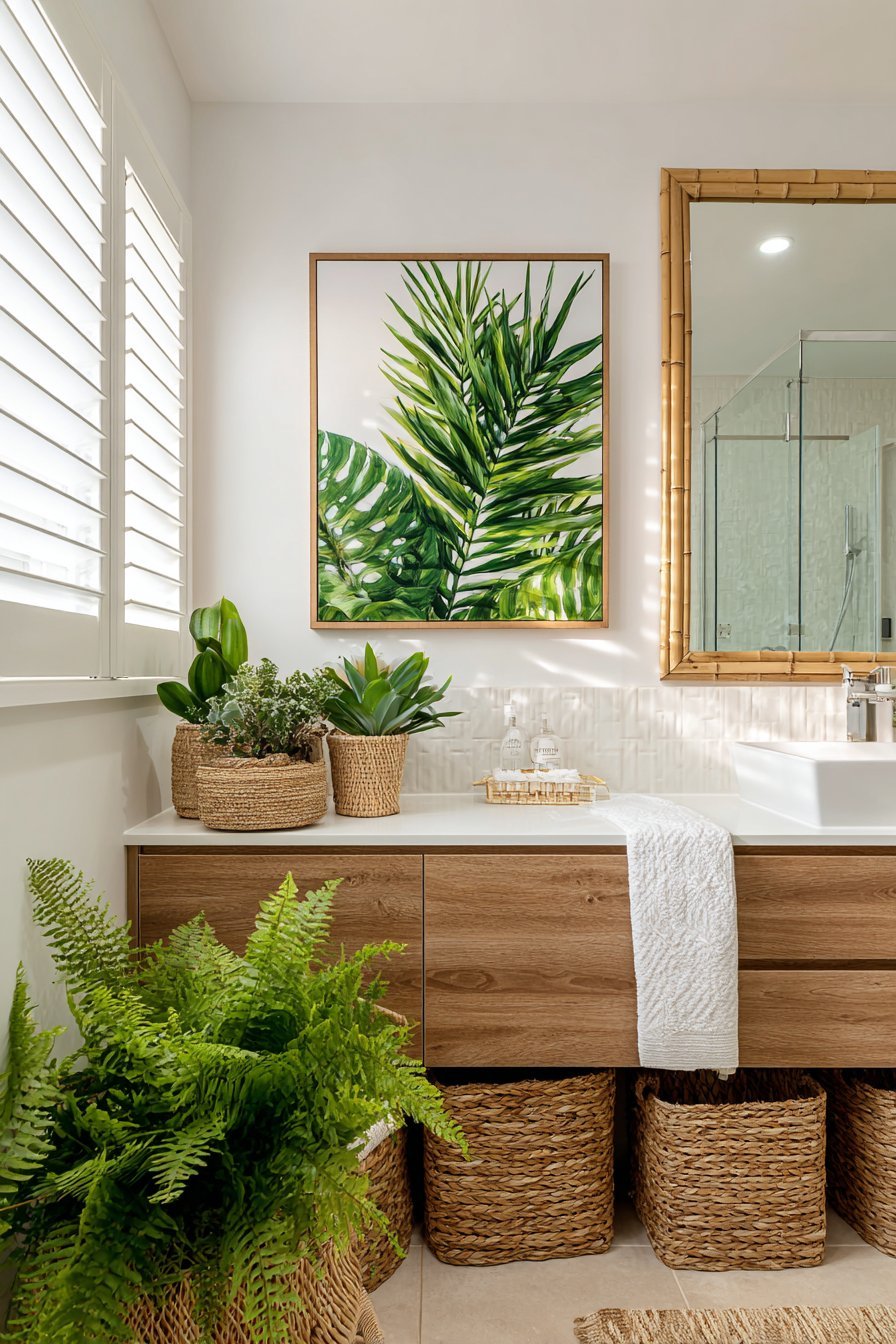 Tropical Palm Frond Botanical Canvas