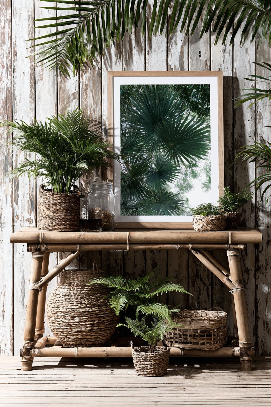 Tropical Palm Frond Botanical Canvas