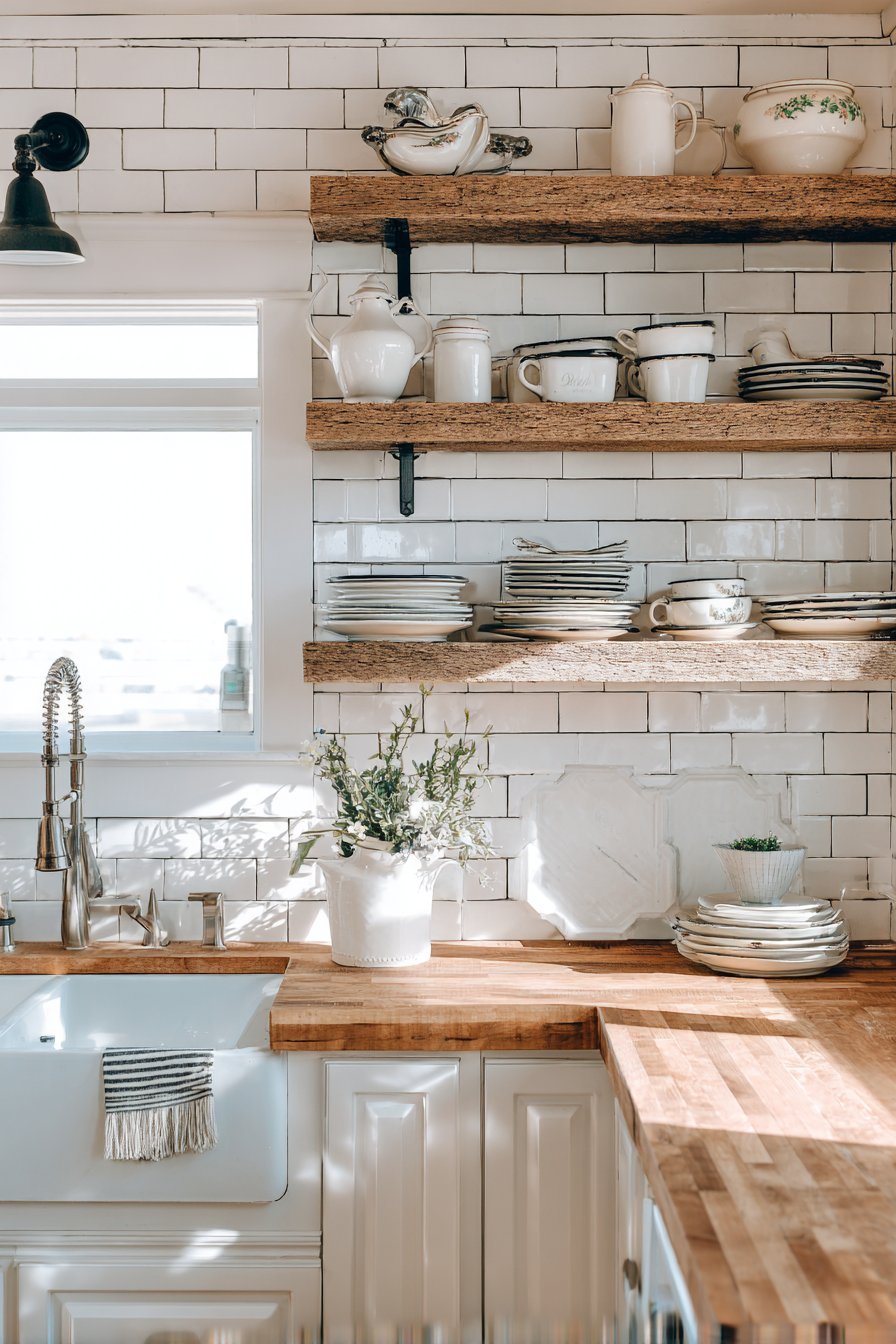 Farmhouse Vintage Enamelware Display