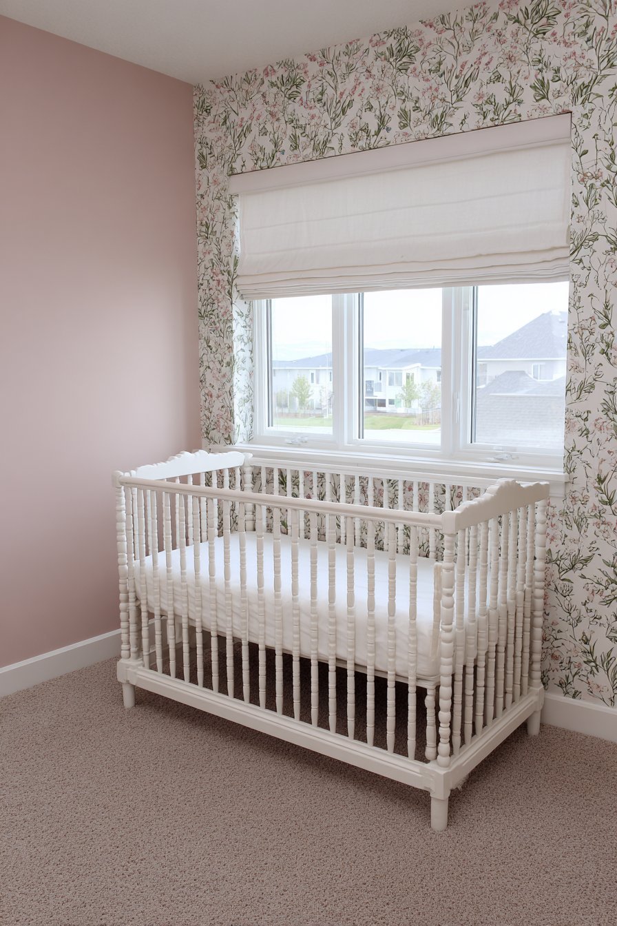 Selective Pattern Blush Pink Wallpaper Accent