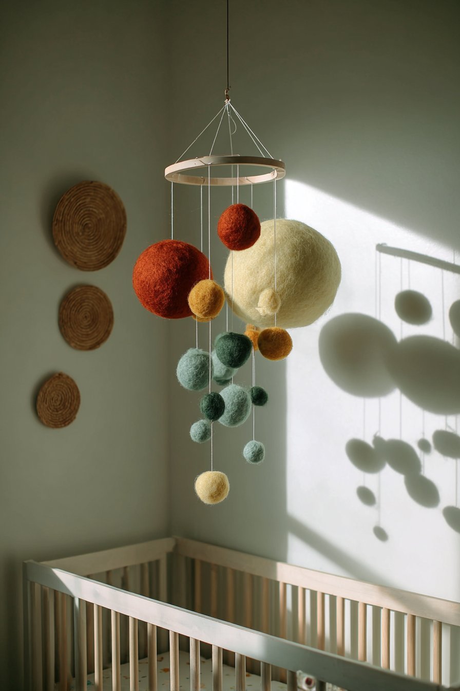 Handmade Mobile with Dramatic Shadows