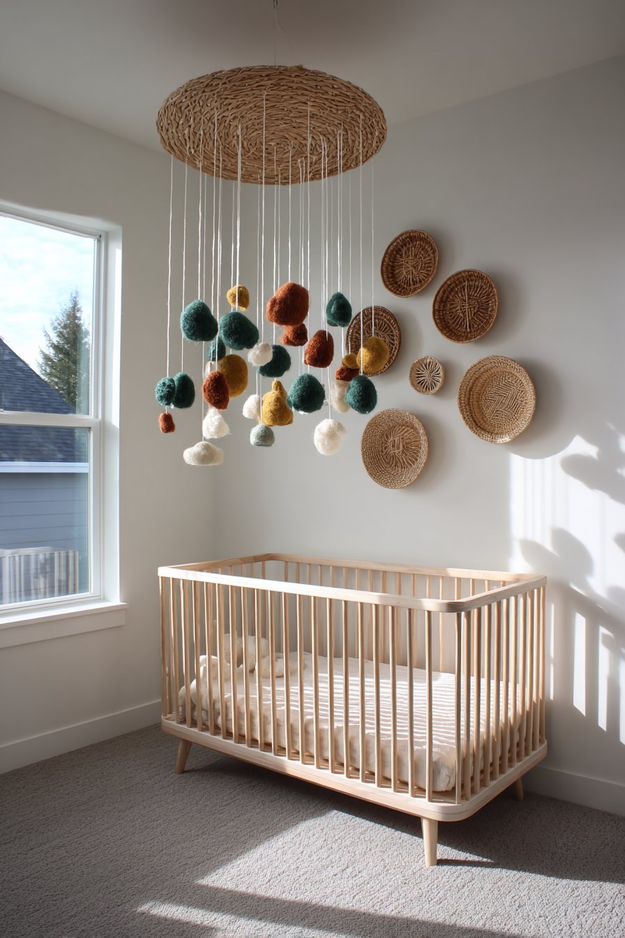 Handmade Mobile with Dramatic Shadows