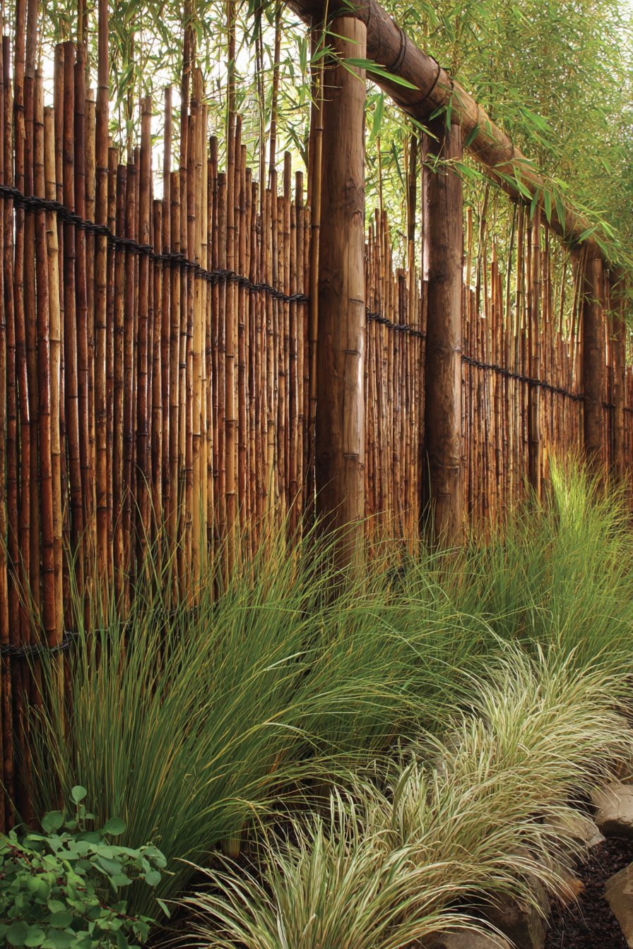 Traditional Bamboo Privacy Fence