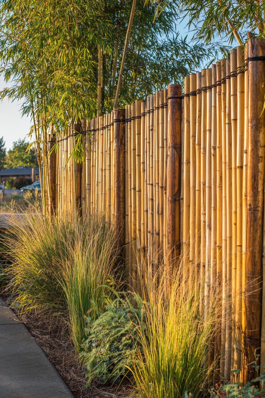Traditional Bamboo Privacy Fence
