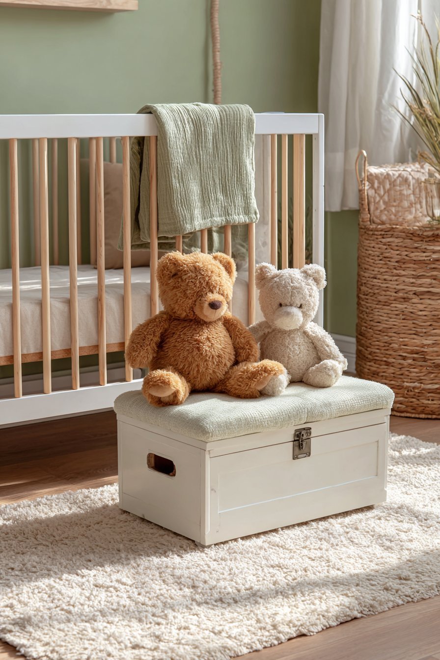 Multifunctional Celadon Storage Chest