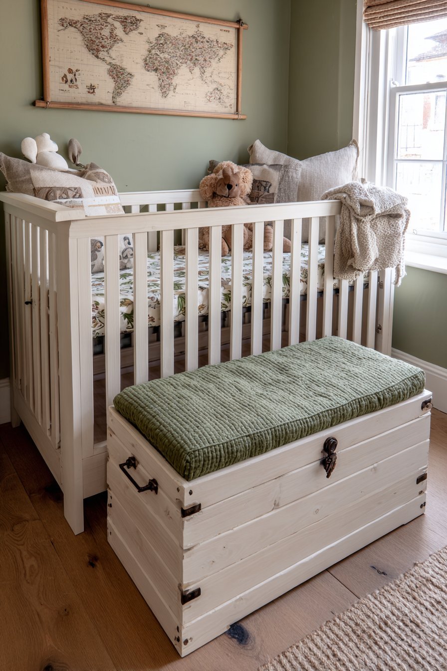 Multifunctional Celadon Storage Chest