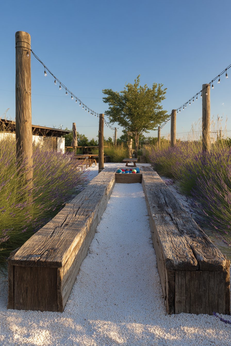 Crushed Shell Bocce Ball Court