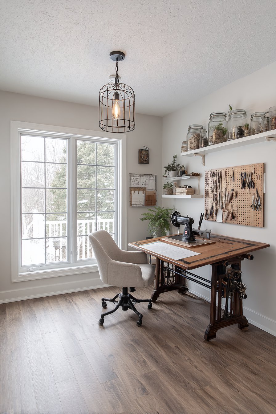 Creative Craft Room with Drafting Table