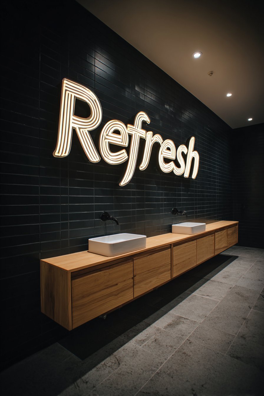 Contemporary Neon Sign Statement