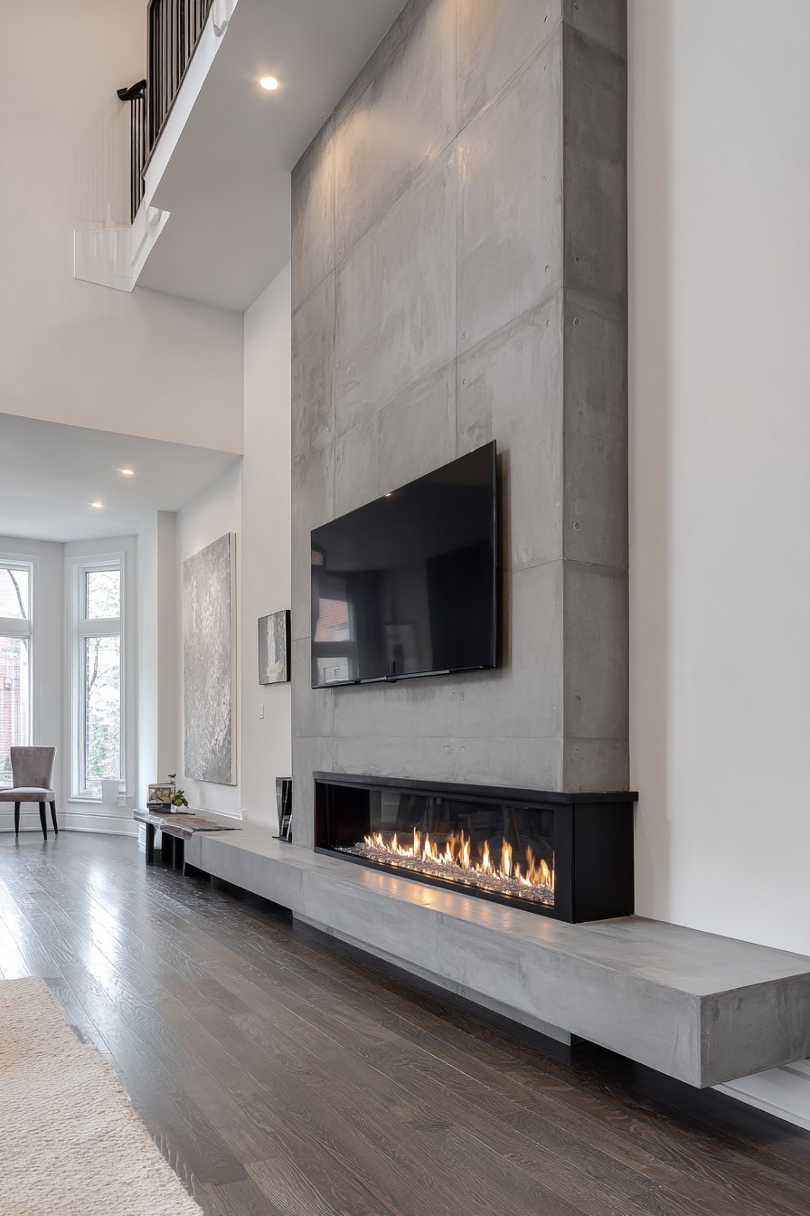 Fireplace Television Vertical Stack