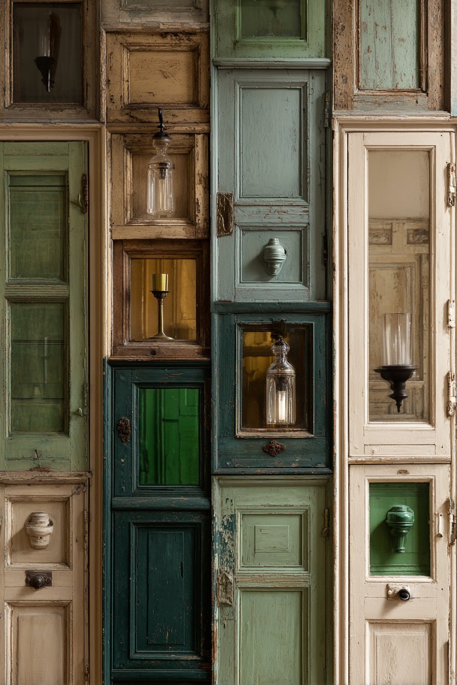 Reclaimed Door Wainscoting Installation